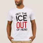 トランプ氏に反対するICE OUTデモ Tシャツ (正面)