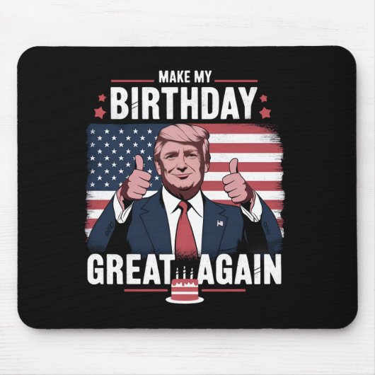 トランプ氏の再び素晴らしい誕生日を マウスパッド (正面)