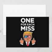 トランプ氏の各ミスに1票 招待状 (正面/裏面)