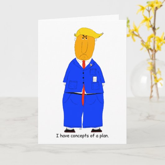 トランプ氏の計画案 ジョークカード カード (黄色い花)