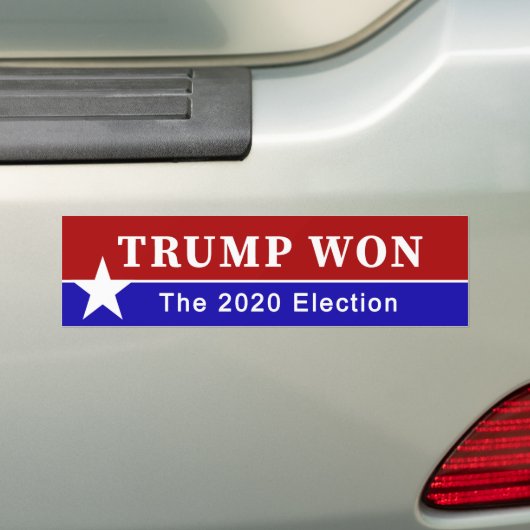 トランプ氏は2020年の選挙で勝利した バンパーステッカー (車上)