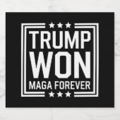トランプ氏は2024年、米国のマガ大統領選挙47位を獲得した ビールラベル (シングルラベル)