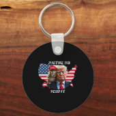 トランプ氏をリス君のために選ぼう キーホルダー (正面)