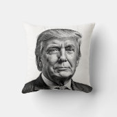トランプ氏ハンサムな肖像柄のスロー枕 クッション (裏面)
