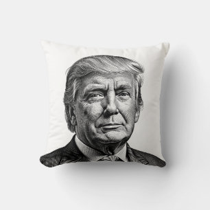 トランプ氏ハンサムな肖像柄のスロー枕 クッション