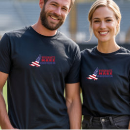 トランプ氏反対グッズ 抗議フラグ 赤青Tシャツ Tシャツ