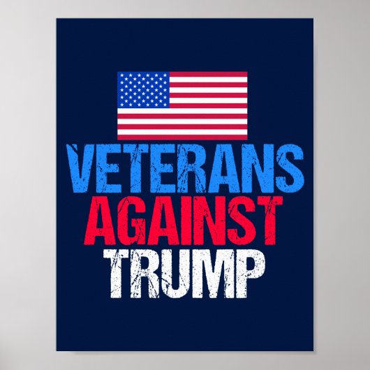 トランプ氏反対退役軍人のブルー・エレクション ポスター (正面)