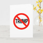 トランプ氏反対 - トランプ氏を批判する  カード (黄色い花)