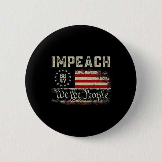 トランプ氏弾劾抗議 トランプ氏に反対 缶バッジ (正面)