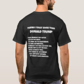トランプ氏 おもしろTシャツ Tシャツ (裏面)