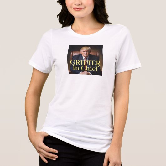 トランプ氏 最高詐欺師 トライブレンドＴシャツ (正面)