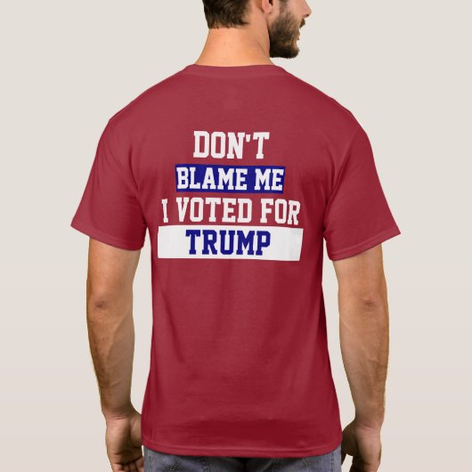 トランプ氏「沼を干す」Tシャツ 私は悪くない Tシャツ (裏面)