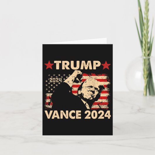 トランプ氏、2024年大統領選で勝利　就任式　男性 カード (正面)