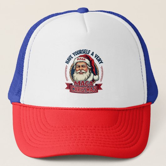 トランプ氏MAGAクリスマスおめでとうございます! キャップ (正面)