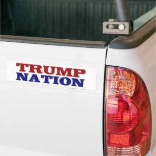 トランプ民族レッドブルー バンパーステッカー