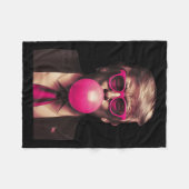 トランプ気泡ガおもしろいム フリースブランケット (正面(横))