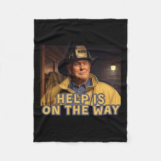 トランプ消防士救済火士が8月に向かっている フリースブランケット (正面)