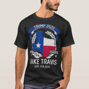 トランプ湖トラヴィス2020ボートパレード Tシャツ