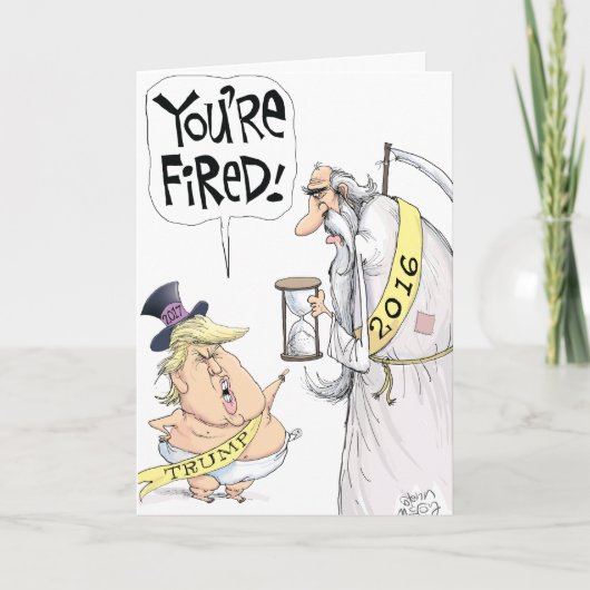トランプ火災年始のジョーク紙カード シーズンカード (正面)