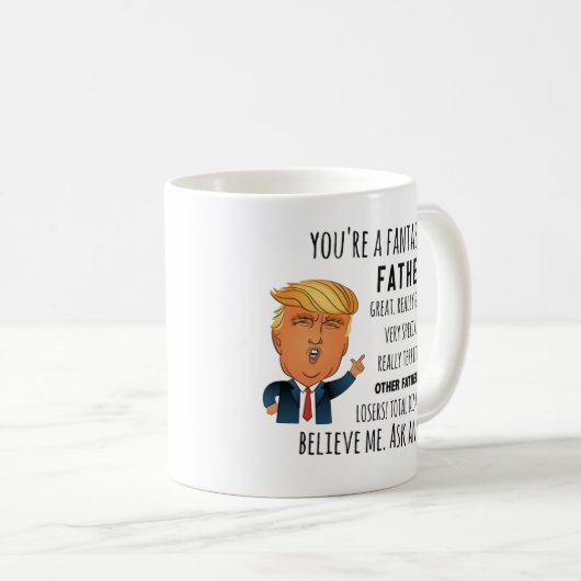 トランプ父、おもしろいパパ誕生日、父の日のマグカップ コーヒーマグカップ (正面右)