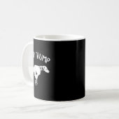 トランプ犬の糞を捨てる コーヒーマグカップ (正面左)