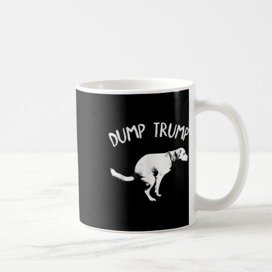 トランプ犬の糞を捨てる コーヒーマグカップ (右)