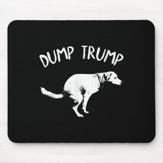 トランプ犬の糞を捨てる マウスパッド (正面)