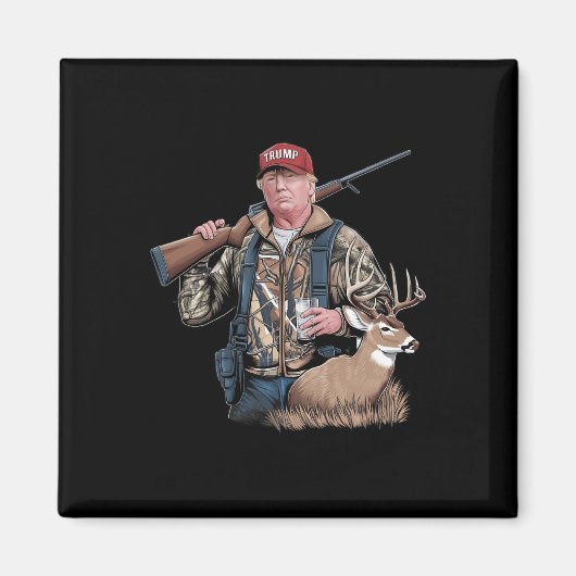 トランプ狩りシカ（前後）狩りGを作る マグネット (正面)