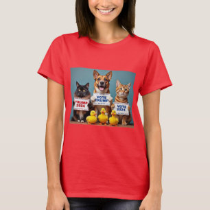 トランプ猫ちゃん,ドギー,ダッキー(アヒルちゃん) Tシャツ