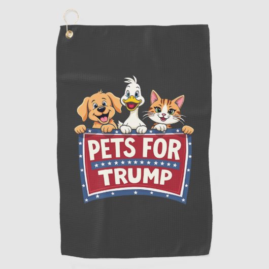 トランプ猫のためのペットMaga犬の選択 ゴルフタオル (正面)