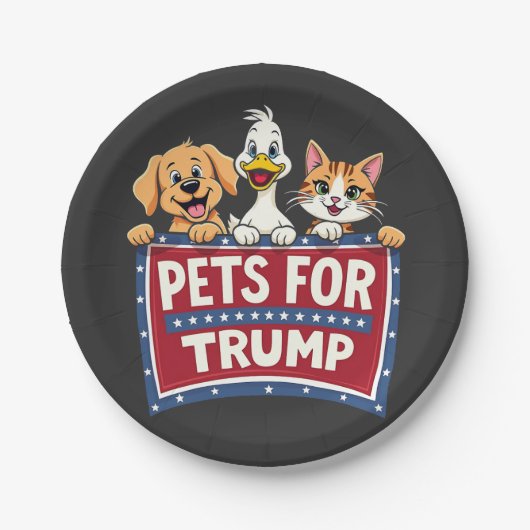 トランプ猫のためのペットMaga犬の選択 ペーパープレート (正面)