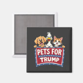 トランプ猫のためのペットMaga犬の選択 マグネット (正面/裏面)