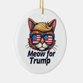 トランプ猫への道のり セラミックオーナメント (右)