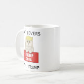 トランプ猫好き コーヒーマグカップ (正面左)