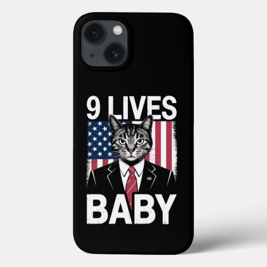 トランプ猫 9つの命を持つ赤ちゃん 笑えるトランプ猫 Case-Mate iPhoneケース (裏面)