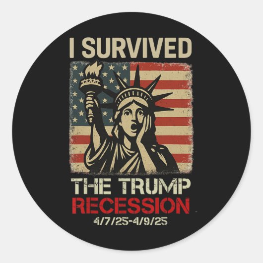 トランプ生き延び不況の自由の女神 ラウンドシール (正面)