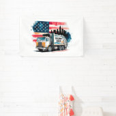 トランプ用ごみ収集車 横断幕 (インサイチュ)