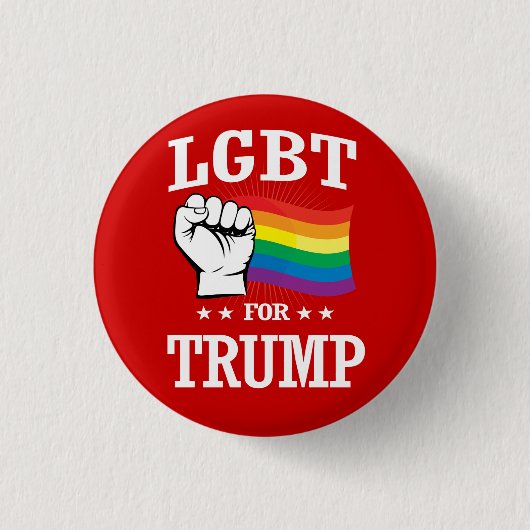 トランプ用LGBT 缶バッジ (正面)