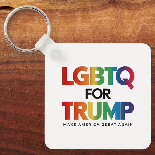 トランプ用LGBTQゲイレズビアン2024 キーホルダー (正面)
