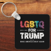 トランプ用LGBTQゲイレズビアン2024 キーホルダー (正面)