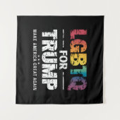 トランプ用LGBTQゲイレズビアン2024 タペストリー (正面(横))