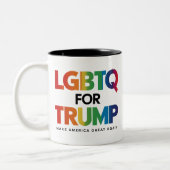 トランプ用LGBTQゲイレズビアン2024 ツートーンマグカップ (左)