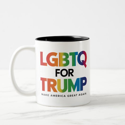 トランプ用LGBTQゲイレズビアン2024 ツートーンマグカップ (左)