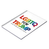 トランプ用LGBTQゲイレズビアン2024 ノートブック (左側)