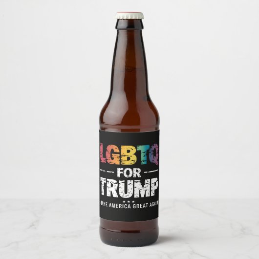トランプ用LGBTQゲイレズビアン2024 ビールラベル (正面)