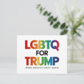 トランプ用LGBTQゲイレズビアン2024 ポストカード (スタンド正面)