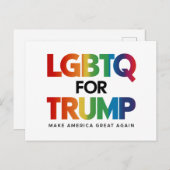 トランプ用LGBTQゲイレズビアン2024 ポストカード (正面/裏面)