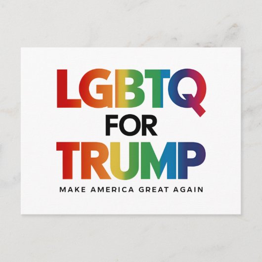 トランプ用LGBTQゲイレズビアン2024 ポストカード (正面)