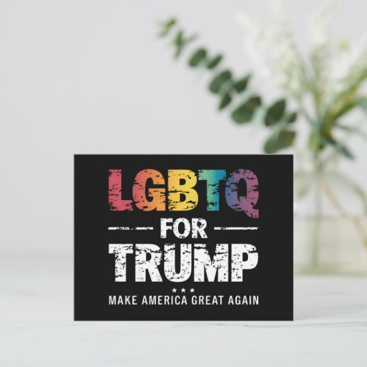 トランプ用LGBTQゲイレズビアン2024 ポストカード (スタンド正面)