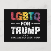 トランプ用LGBTQゲイレズビアン2024 ポストカード (正面)